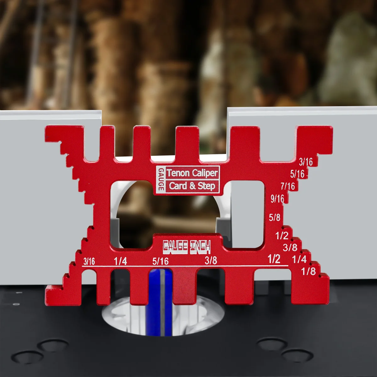 Aluminum Dovetail Jig Measuring Tool Precision Tenon Gaps Gauge Metric&Inch Table Saw Depth Gauge Woodworking Tenon Caliper