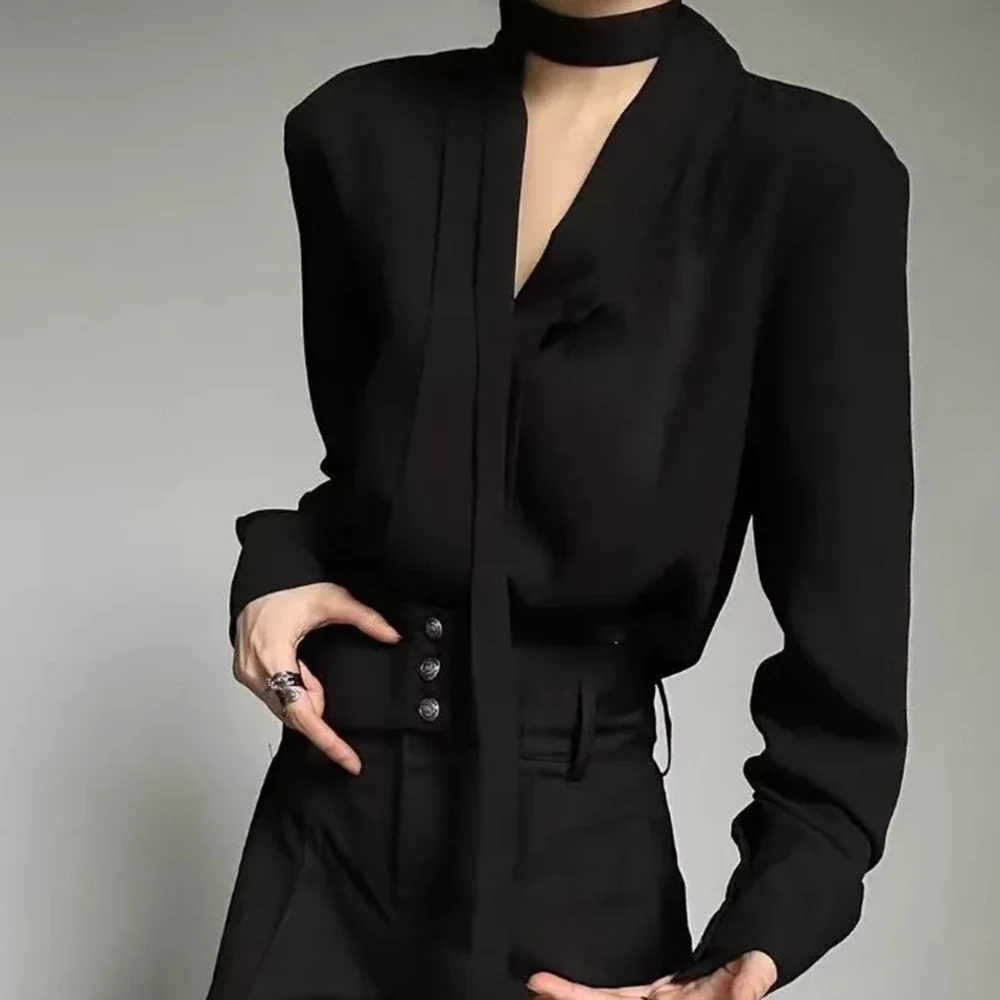 2026 Summer New Unisex Long-Sleeved Shirt French Retro Fashion Trendy High Street Casual Loose Breathable Neutral Tops