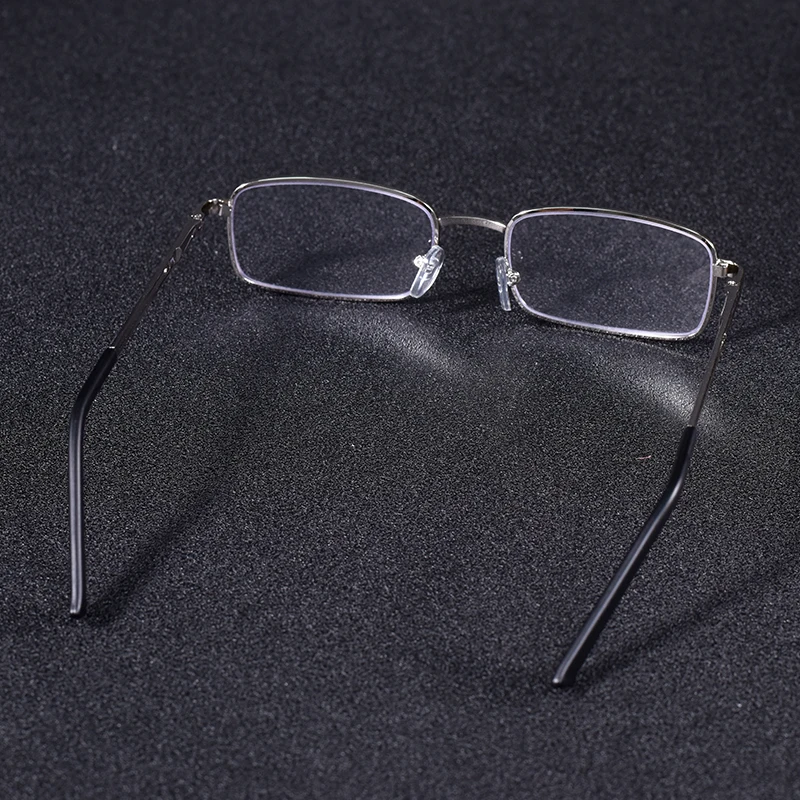 Vintage Quadratische Lesebrille Rahmen Metall Männer Mode Klassische Business Brillen Blau Licht Blockieren Klare Linse +75 + 125 + 2 – Detail 15