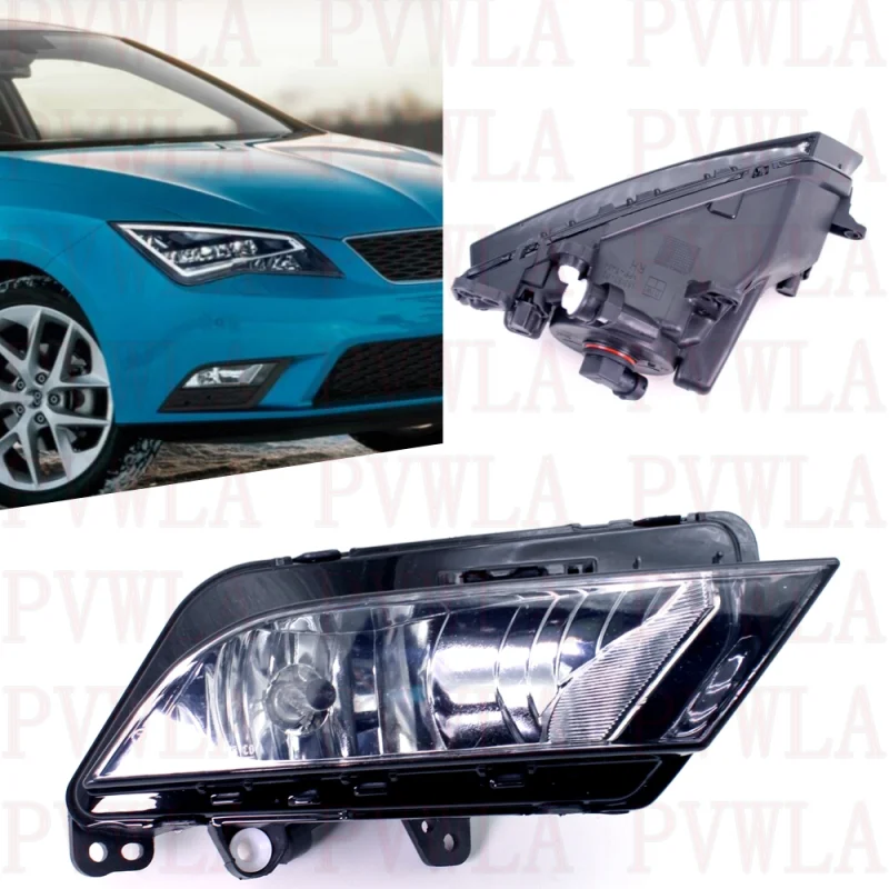 

Right Side Front Bumper Fog Lights Lamp With Halogen Bulbs 6J90941702 For Seat Leon 2013 2014 2015 2016