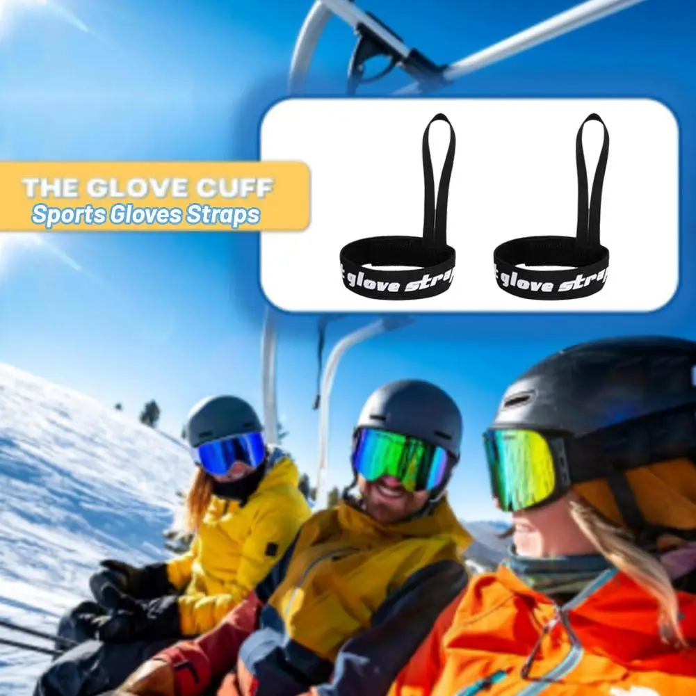 Elastic Wrist Straps for Ski and Snowboard Gloves Adjustable Ski Glove Lead for Men and Women Sport Skiing Glove Safet-y Strap