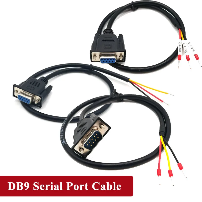 Cable de Conexión de Puerto Serie DB9 RS232, Cable de Terminal de 3 Pines DB9 a Macho/Hembra de 9 Pines, Cable de Puerto Paralelo de 235 Pines