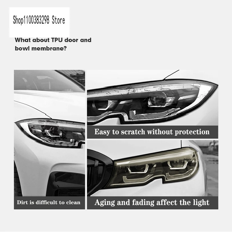 For Volkswagen ID.6 CROZZ 2021-2022 Car Exterior Headlight Anti-scratch TPU Protective film Anti-scratch Repair film Accessories