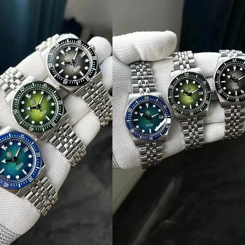 San Martin SN0148G Men Diver Watch Miyota 9015 Automatic Mechanical Watch Enamel Dial 200m Waterproof BGW9 Luminous Luxury Watch