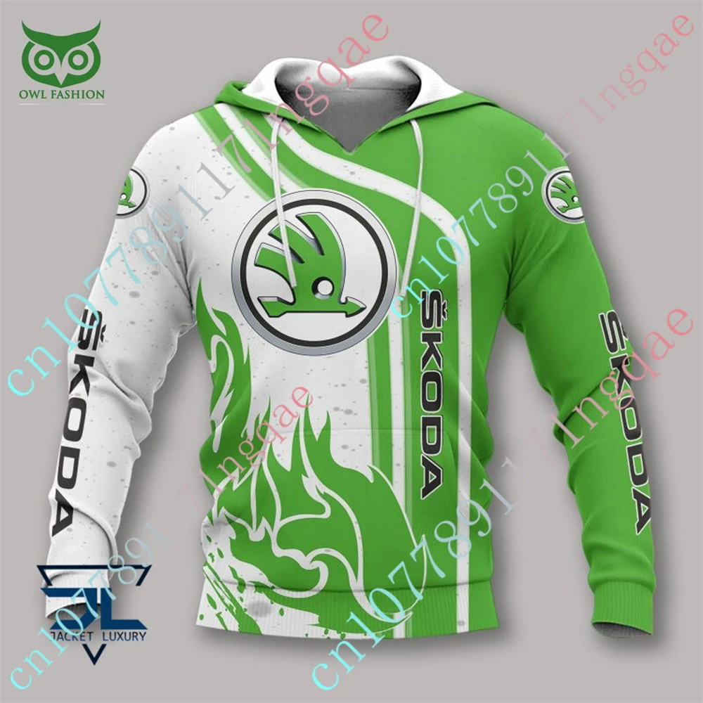 Skoda Clothing Casual Hoodies For Men Women Anime Oversize Zip Hoodies Harajuku Pullover Top Unisex Sweatshirt Custom Logo