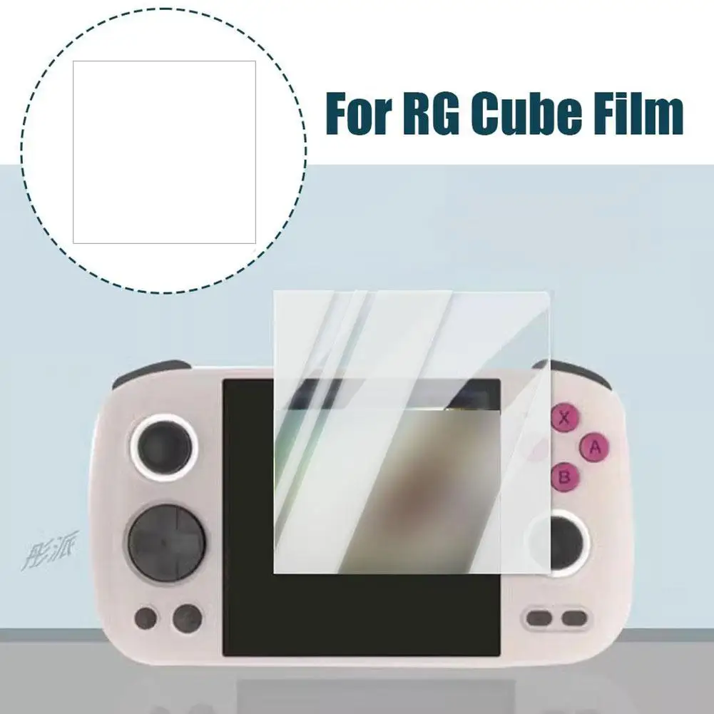 HD Transprent Tempered Glass Film For RG CUBE Handheld Game Console Display Screen Protective Film Explosionproof Protector D8D7