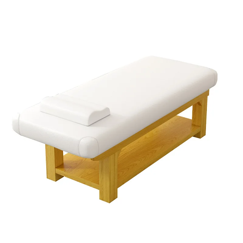 Solid wood integrated beauty bed, special for physiotherapy, step on the back bed, eyelash tattoo embroidery with holes, special