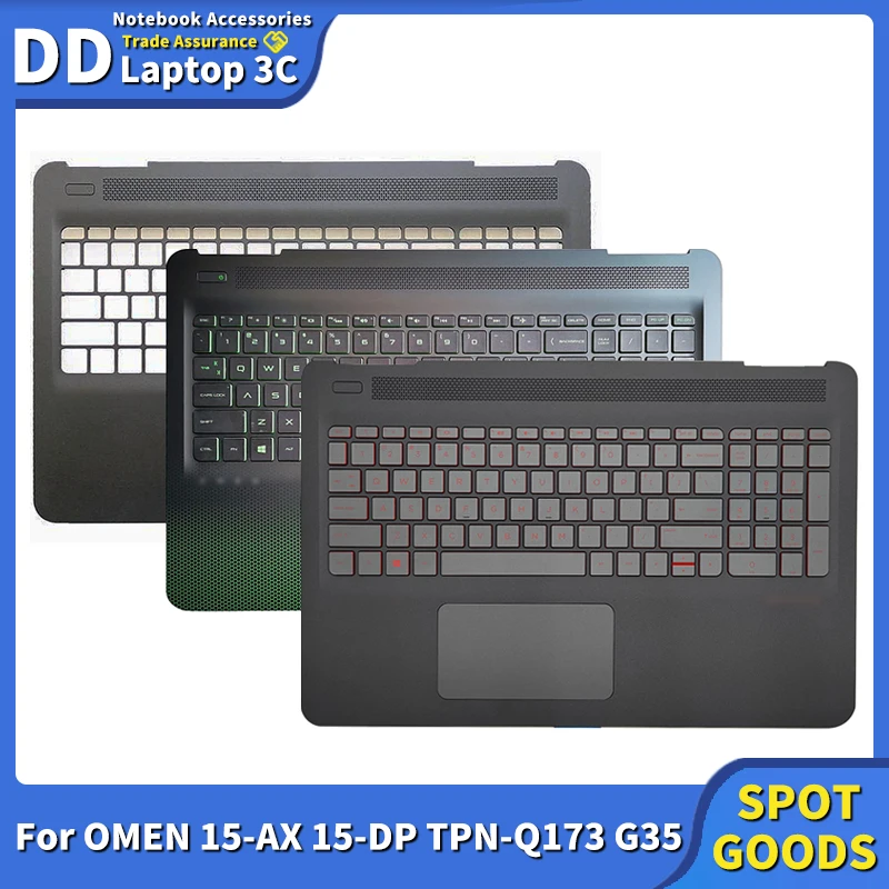 New Laptop Parts Palmrest Case Cover With US Keyboard Backlit Touchpad Original For HP OMEN 15-AX 15-DP TPN-Q173 G35 859735-001