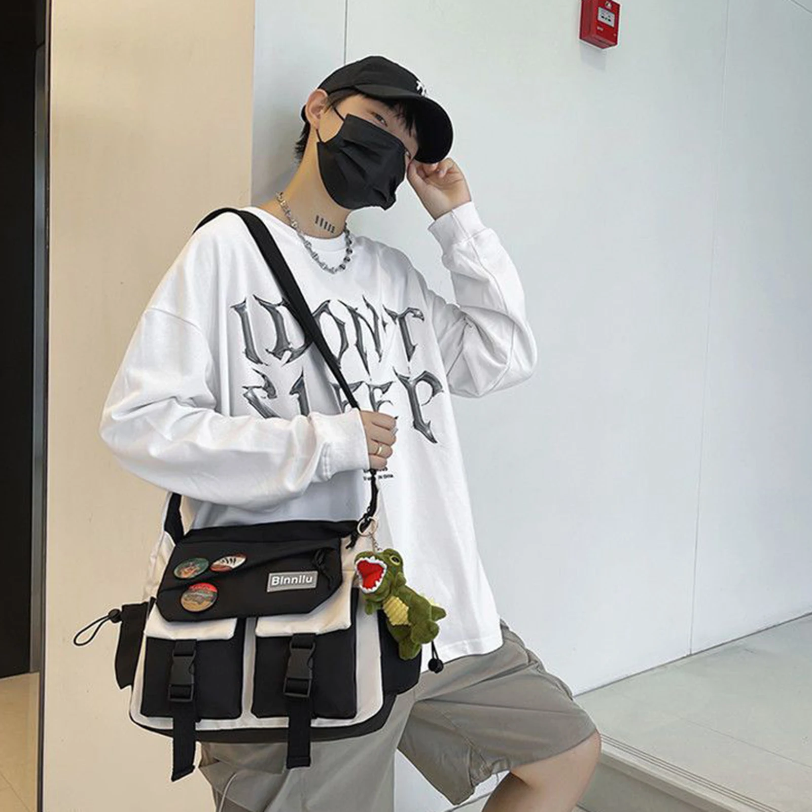 Canvas Messenger Bag Youth Ladies Fashion Shoulder Bag Student Large Capacity Female Crossbody Bags Woman Man Packet 2024 New