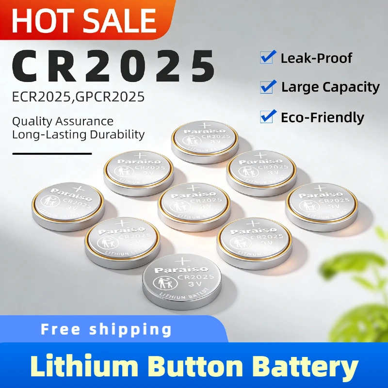 

New 5003L Lithium Button Coin Battery CR2025 DL2025 BR2025 3V Long Lasting High for Watches Remotes Calculators Electronics