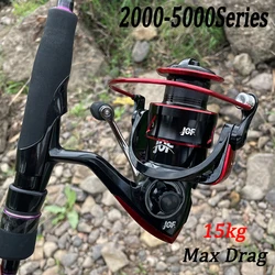 Bobina di alluminio CNC mulinello da Spinning 15KG Max Drag Power mulinello da pesca Bass Pike Fishing 2000/3000/4000/5000Series maniglia sinistra/destra