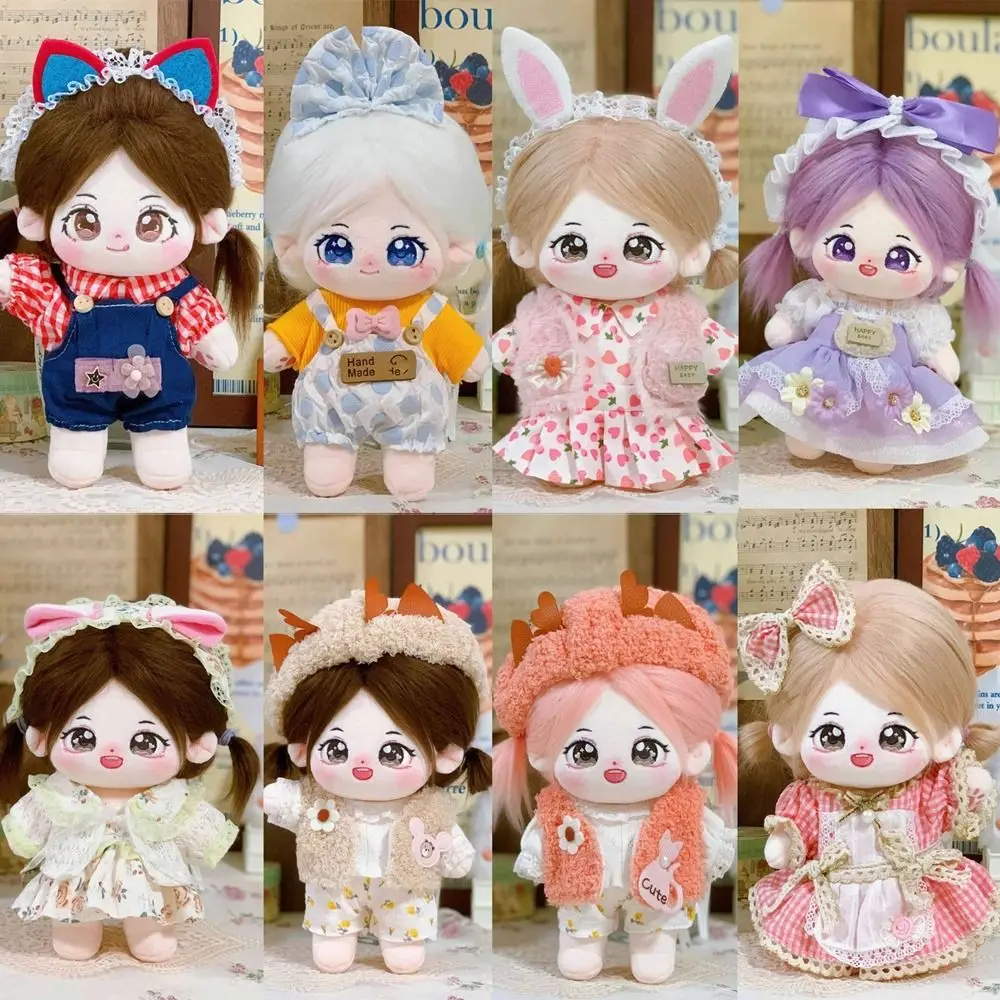 Boneka lucu pakaian indah dengan ikat kepala kartun aksesoris 20 gaya pakaian boneka mewah EXO boneka idola