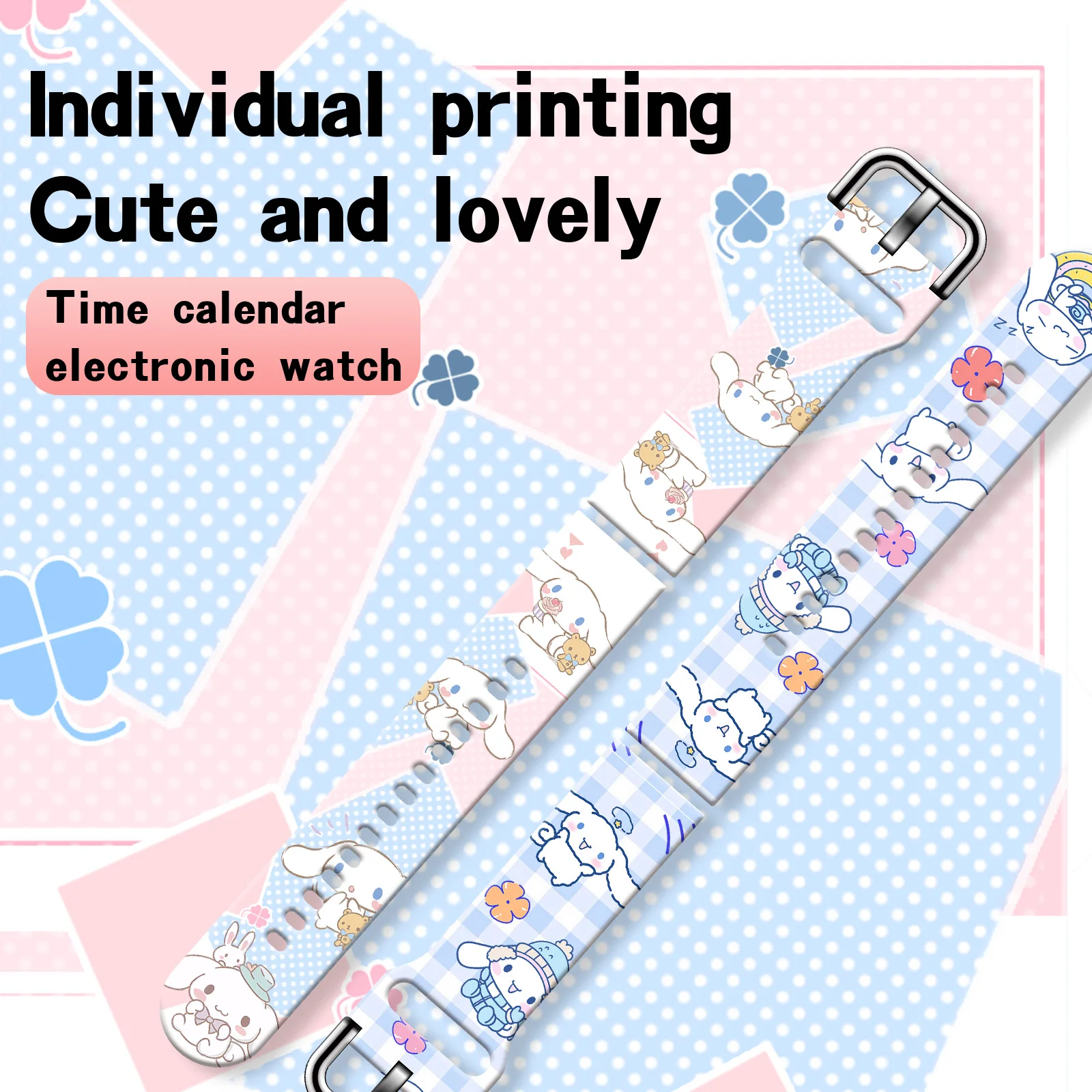 20 مللي متر سينامورول حزام مطبوع جديد لساعة سامسونج جالاكسي 7/6/5 40 مللي متر 44 مللي متر حزام ساعة قابل للاستبدال لشاومي هواوي Amazfit