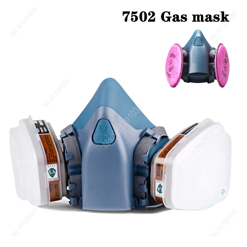 3 In 1/25 In 1/27 In 1 Industrial Painting Spraying Respirator Gas Mask Suit Safety Work Filter Dust Face Mask Replace MMM 7502