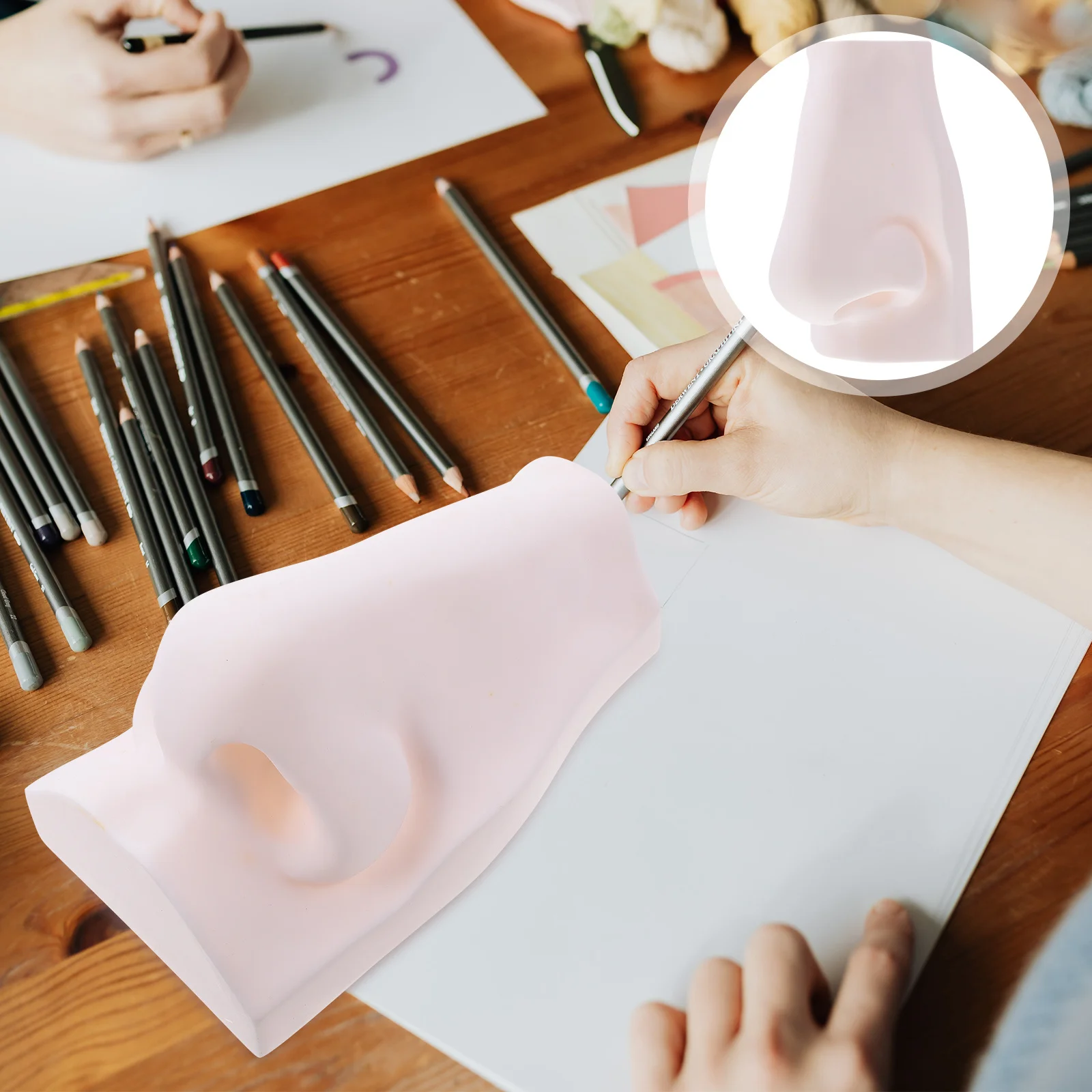 

1Pcs Sketch Art Sense Organ Teaching Aid Premium Soft Plastic Creative Desktop Ornament for Painting Graffiti Home Decorative