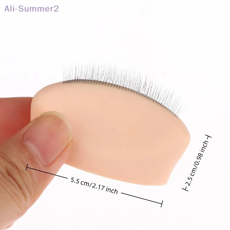 1 قطعة نموذج سيليكون لممارسة الرموش مع ملحقات رمش واقعية ، أداة تمديد الرموش للتدريب قابلة لإعادة الاستخدام #6