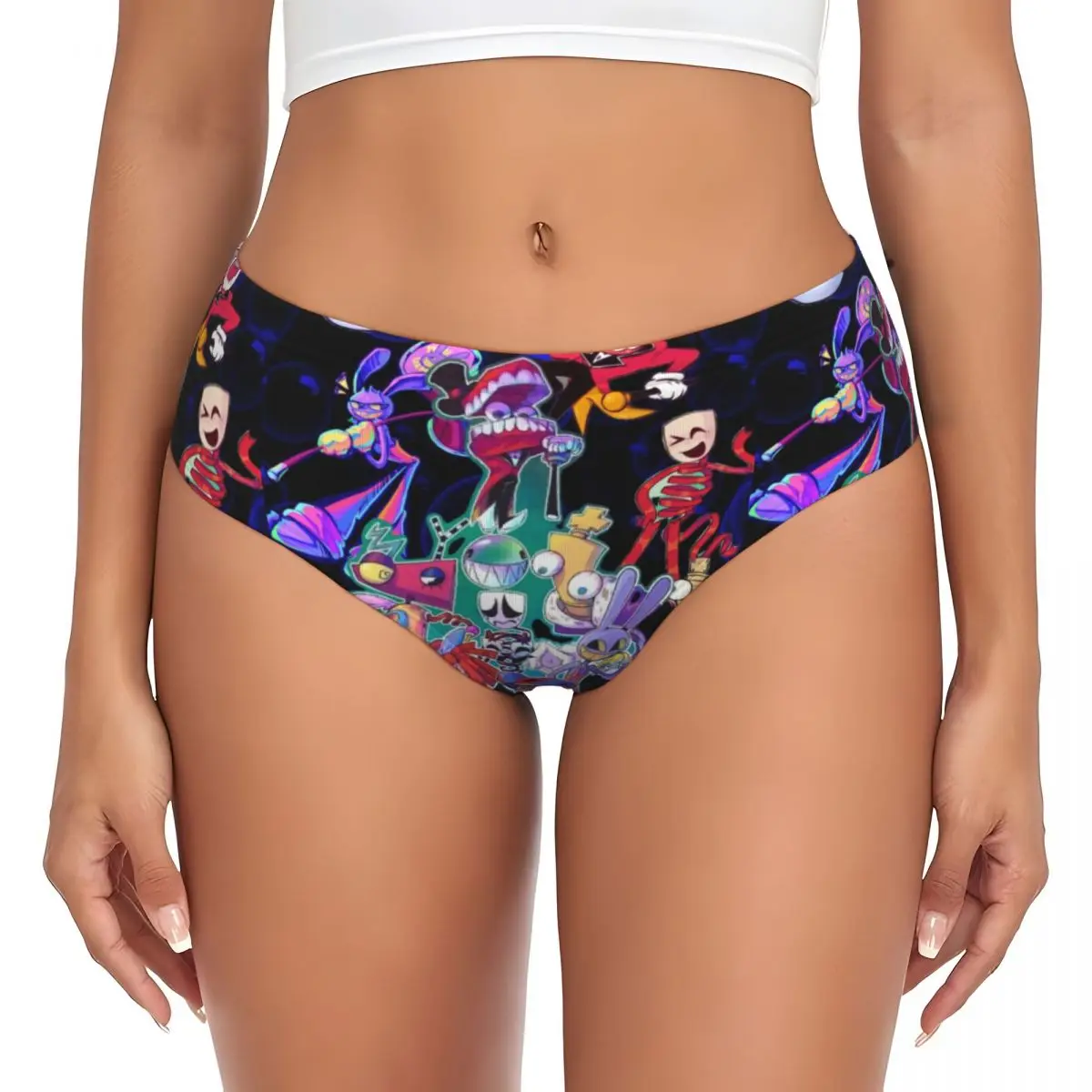 Custom Womens Digital Circus Wallapaper Panties Comfort Briefs Underwear