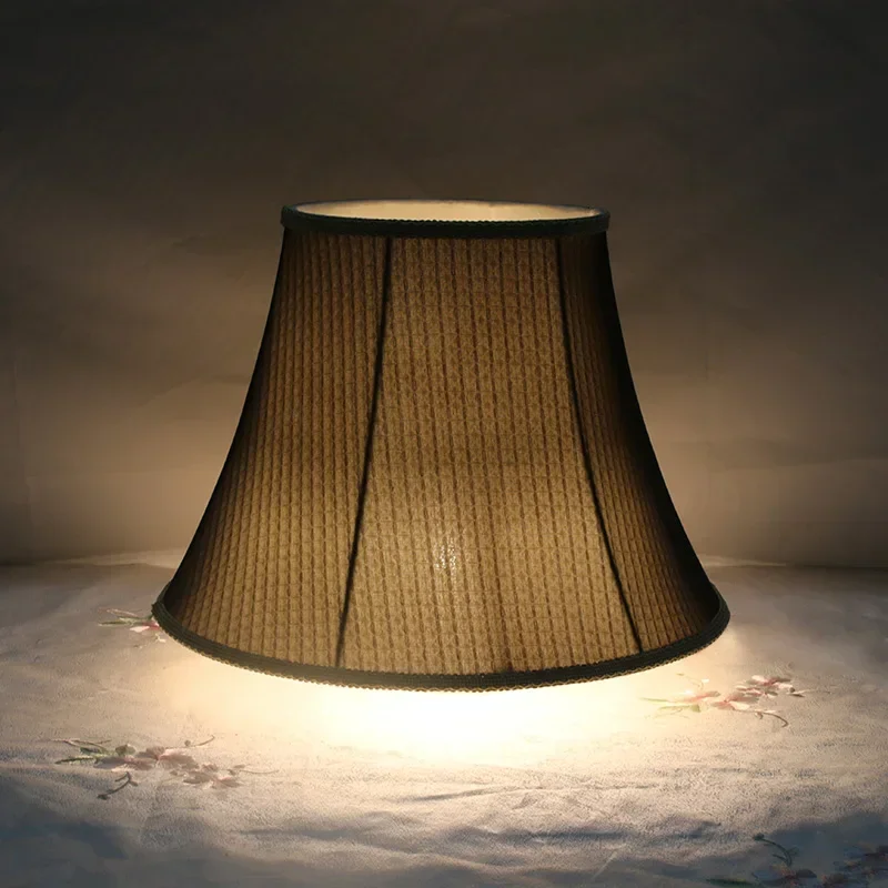 Thet lighting American country desk lamp black yarn fabric lampshade custom lamp accessories bedside floor lamp cloth abajur인테리어