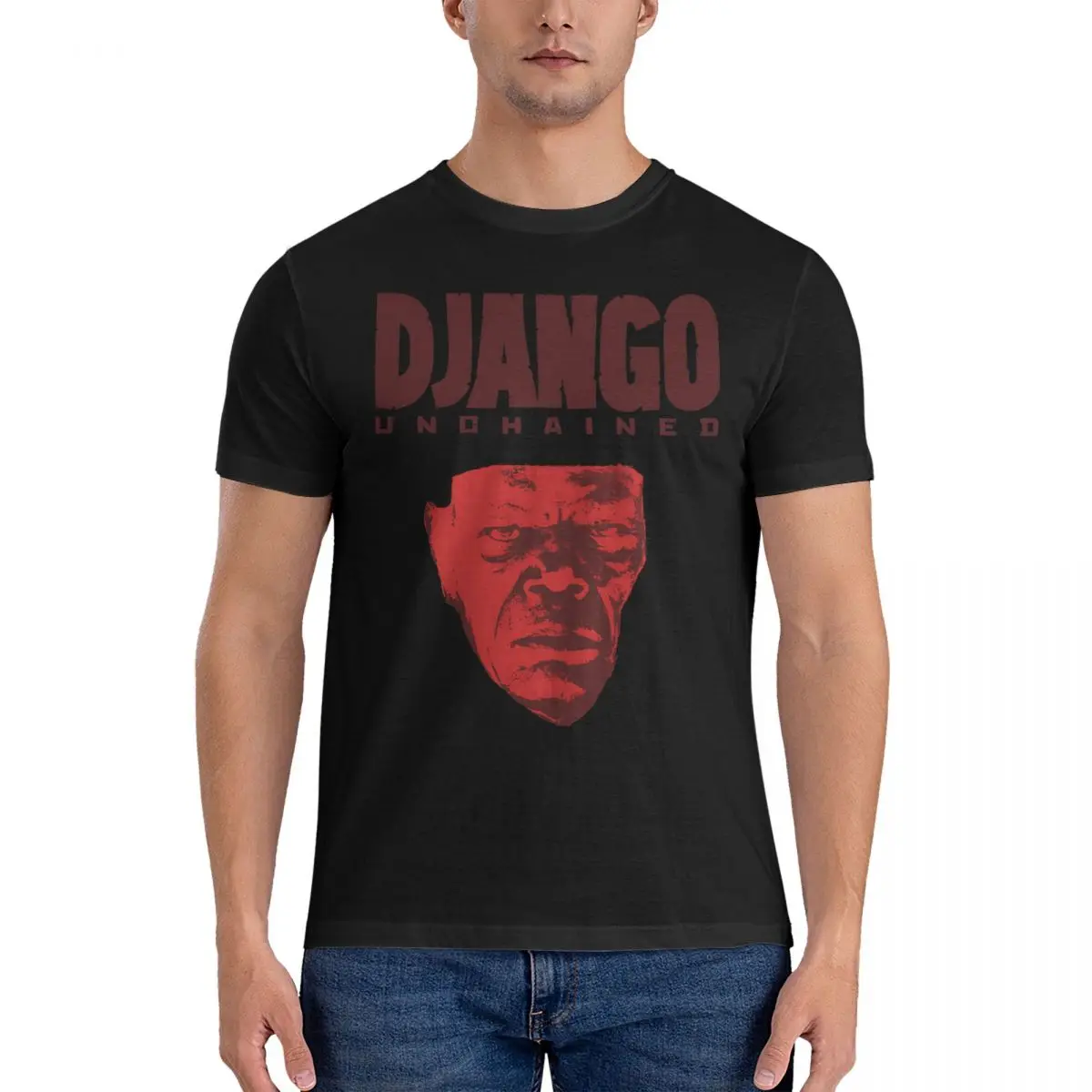 Men's Stephen T Shirts Django Unchained Pure Cotton Clothing Funny Short Sleeve Round Collar Tees Original T-Shirts