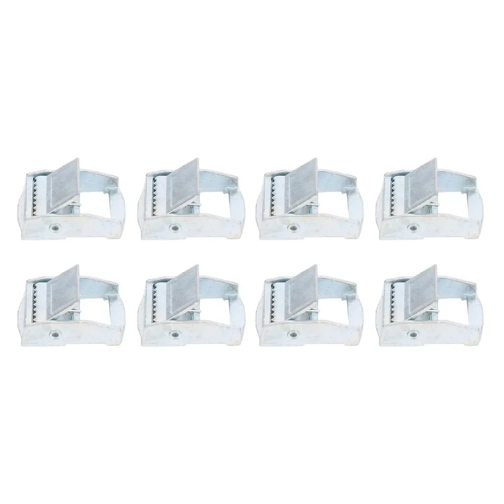 8pcs 25mm Buckle For Tie-down Strap Fixed Tensioner With Knuckle Closure Hand Tools Accessories For Fixing Heavy Duty Cargoes