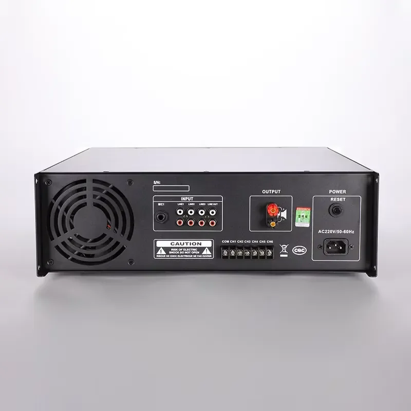 CHINAS PA-2000A 100V/70V/8 Output Fire Linkage Alarm Power Amplifier Single-Channel 2000W Aluminum Alloy Integrated Network