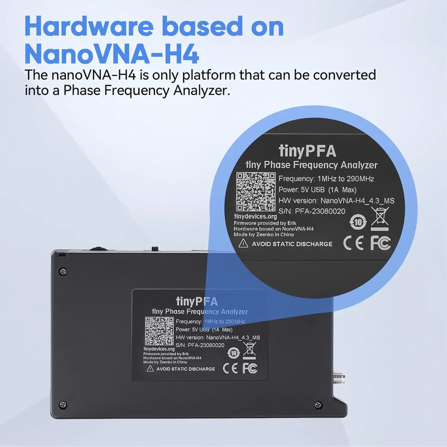 Newest TinyPFA Phase Frequency Analyzer 4