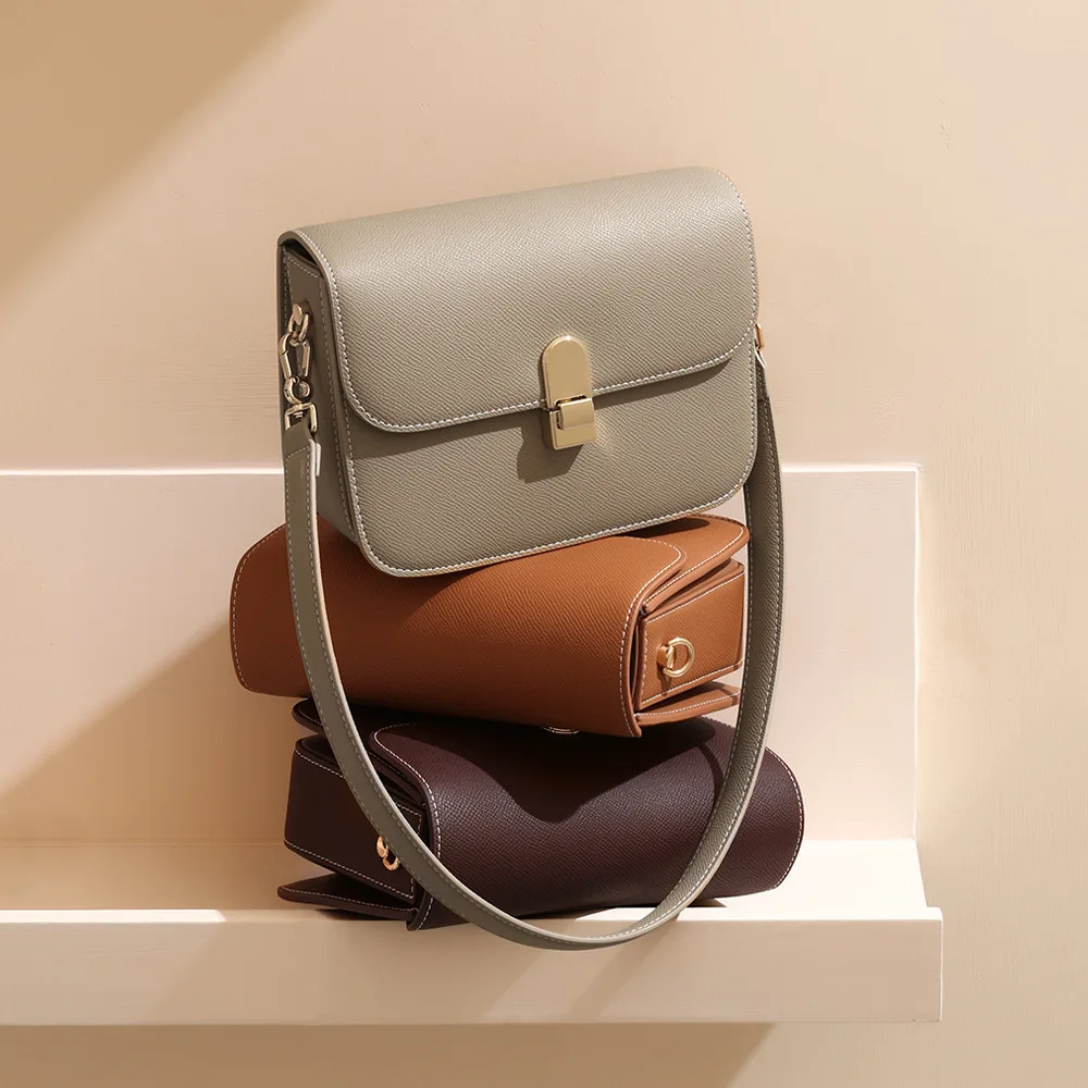 

New Women's With High-end Feel Niche Commuting Versatile Leather Single Shoulder Crossbody Armpit Tofu Small Square сумка женска