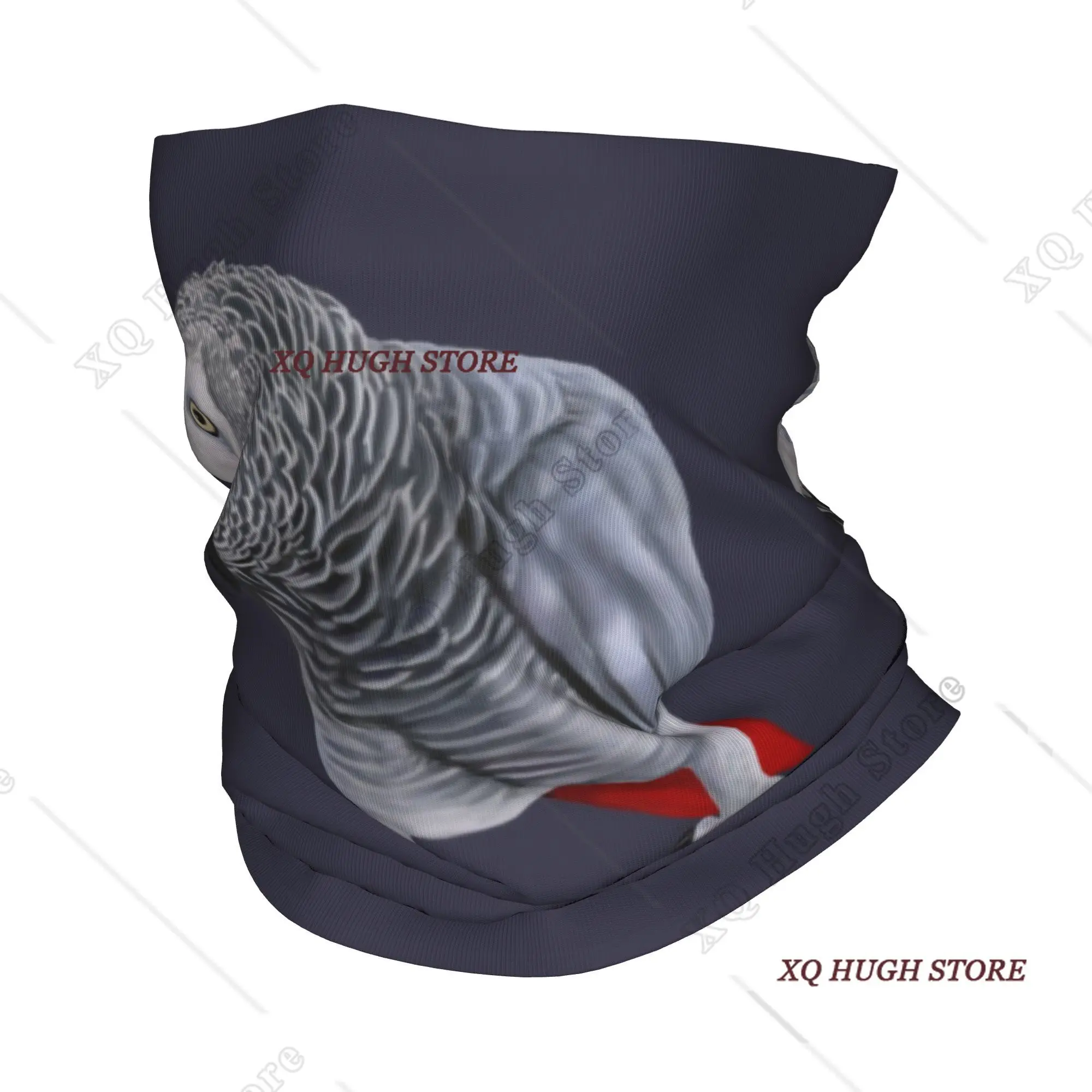 

Custom African Grey Parrot Bandana Winter Neck Warmer Women Windproof Wrap Face Scarf for Ski Psittacine Bird Gaiter Headband