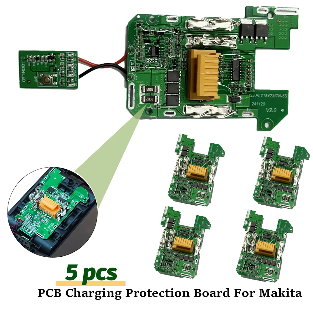 

5Pc BL1830 Li-Ion Battery PCB Charging Protection Board For Makita 18V Power Tool BL1815 BL1860 LXT400 Bl1850