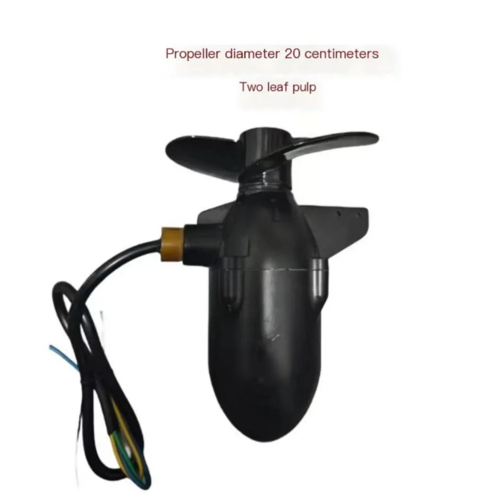 1500W High-power Water Motor Thruster 12V-60V Aluminum Alloy Body Durable Kayak Marine Propeller Thrust Of 1 Ton