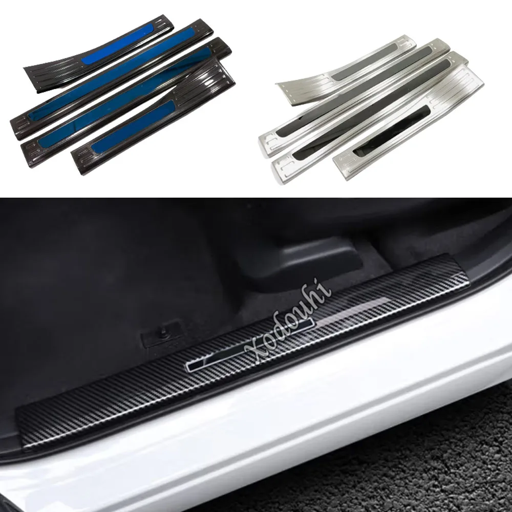 

Stainless Steel Car Inner Door Sill Scuff Guard Plate Pedal Panel Cover For Honda CRV CR-V 2023 2024 Auto Interior Accessories