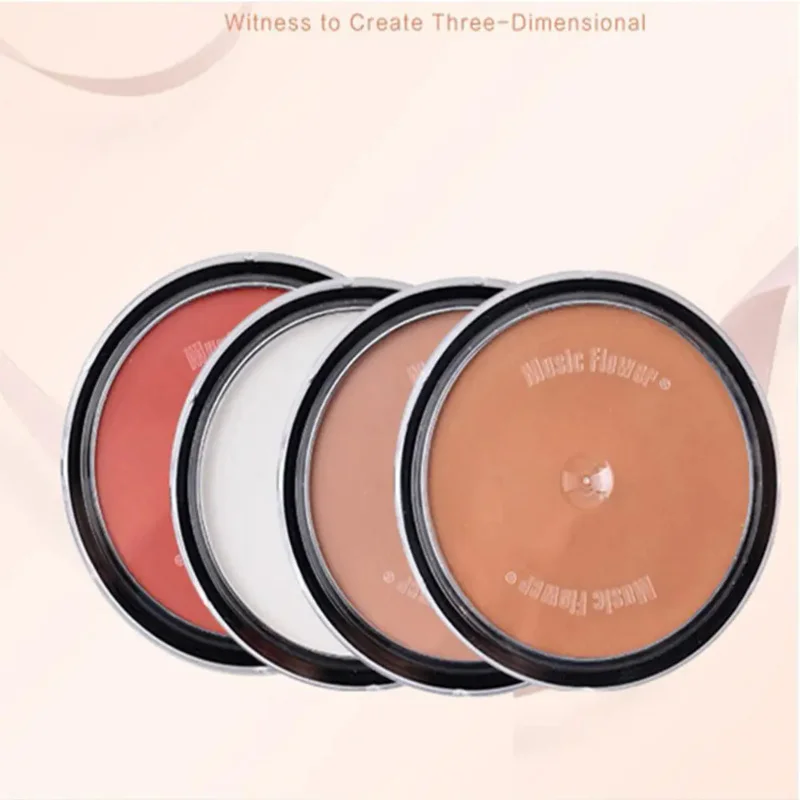 4 Colors Shading Powder Makeup Bronzer & Highlighter Contour Shading Powder Trimming Powder Make Up Cosmetic Face Concealer