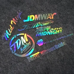 Laser Rainbow JDM motocykl boczny pasek kask rowerowy naklejka Car Styling Vinyl kalkomania dla YAMAHA Tmax XMax Nmax