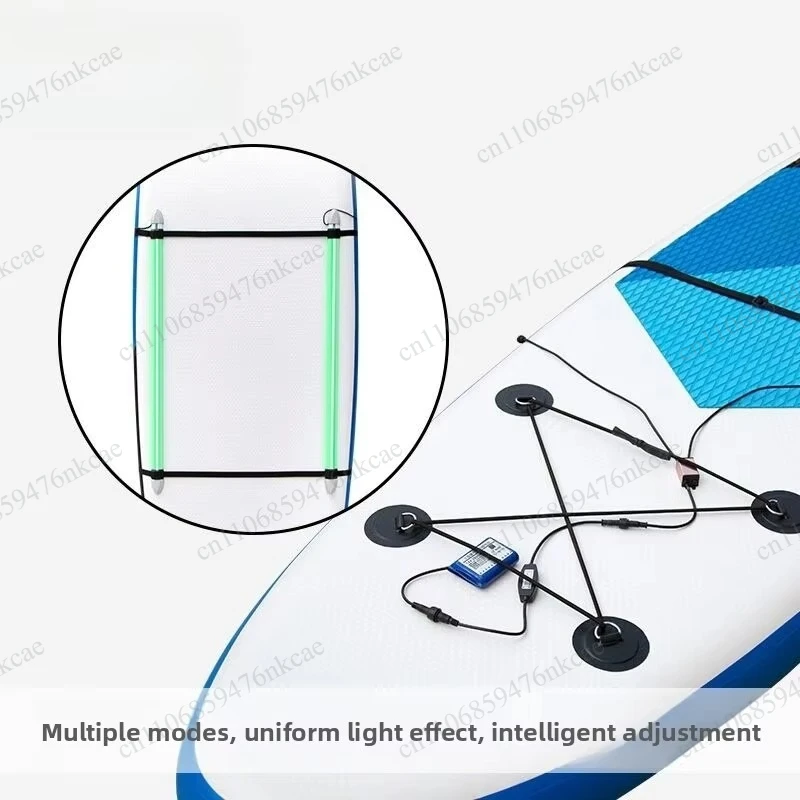 Removable Colorful LED Light for Paddle Board, Waterproof Night Illumination Lamp for Outdoor Water Sports & Night Swimming