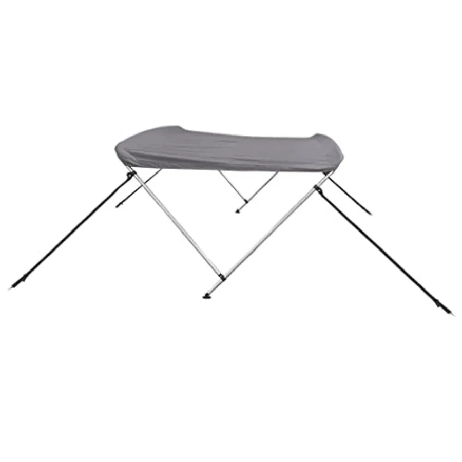 2 القوس بيميني الإطار العلوي للاستخدام البحري في الهواء الطلق 5'6 L x 42 H x 5362 W اللون الرمادي إطار ألومنيوم متين مع Fi مقاومة للصدأ