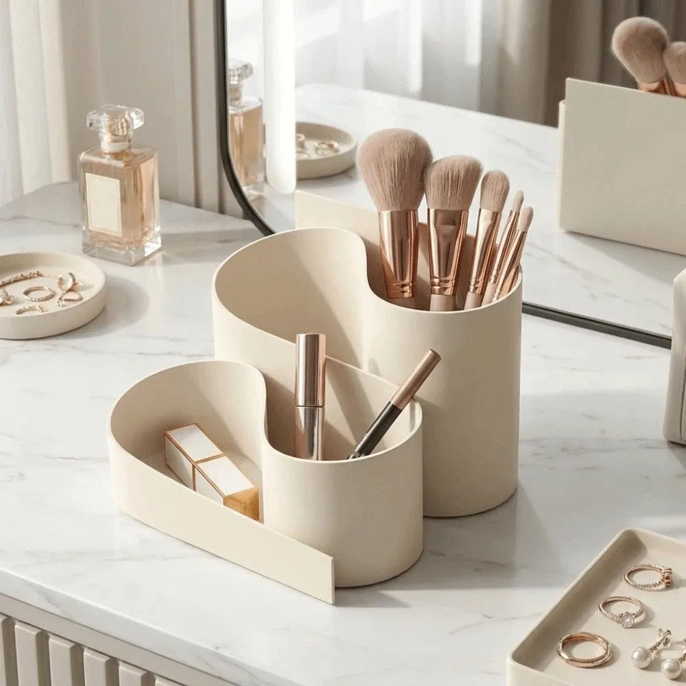 Desktop Organizer 3D Printed Desktop Storage Box Plastic Dividing Box Pen Holder Compact Makeup Storage Organizer Office