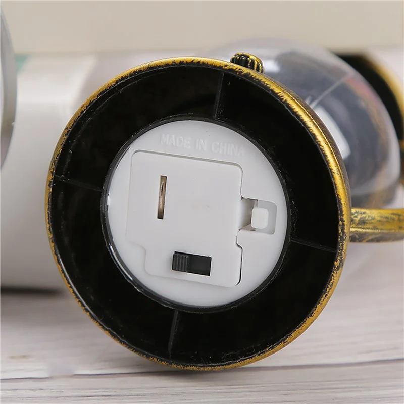 MAKE-12 Pcs 미니 랜턴 장식 LED 촛불 교수형 촛불 랜턴 배터리 실버