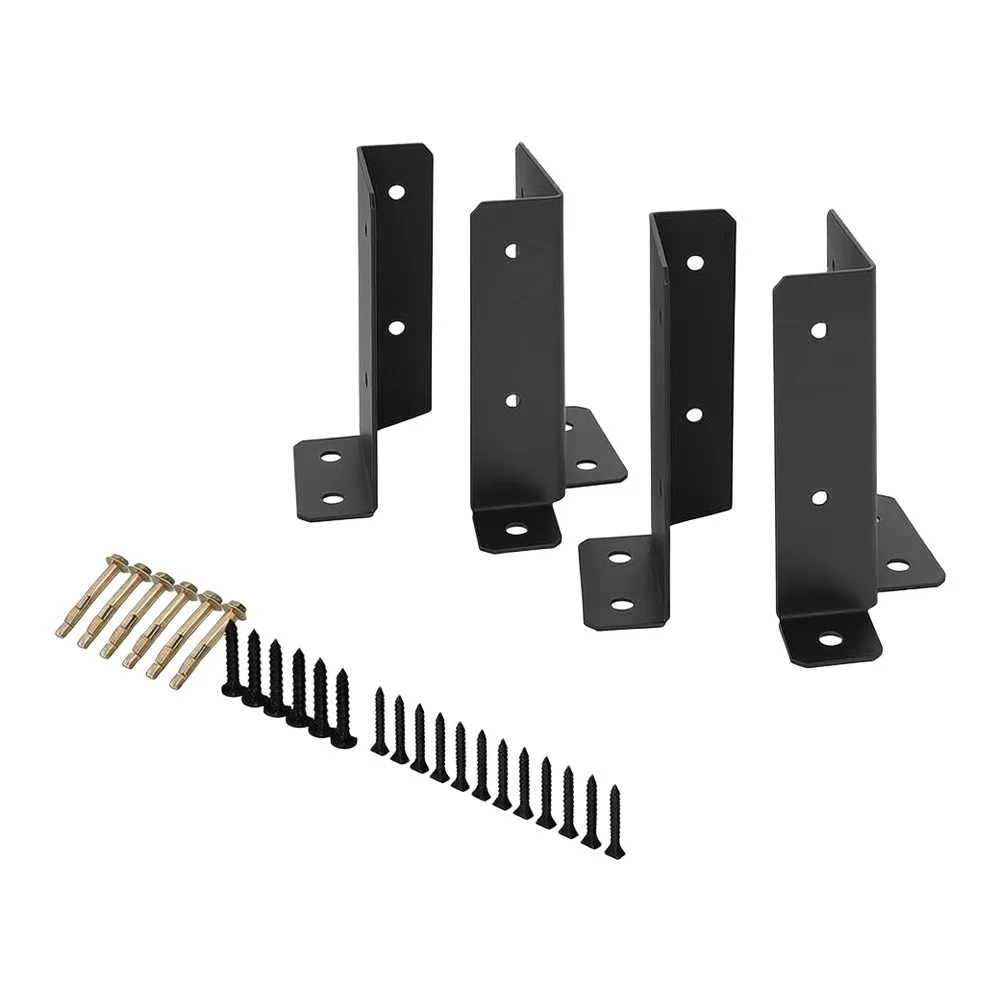 Outdoor Project Bracket Mail Box Bracket For Decking For Mailboxes Stable Support 4 Pieces Easy Installation Pre-drilled Holes