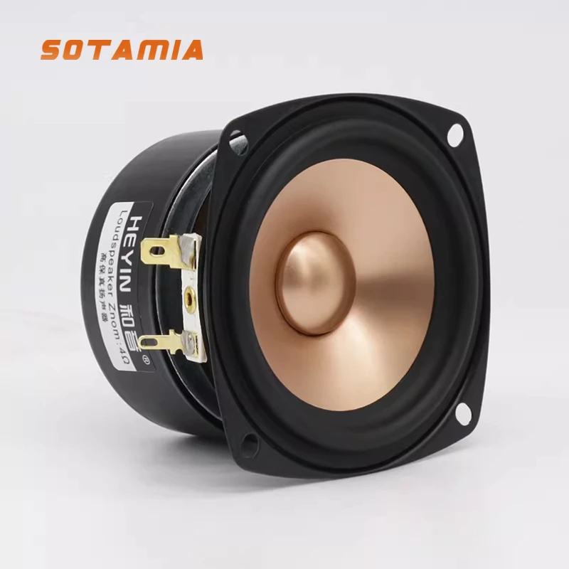 

SOTAMIA 1 шт. 3-дюймовый полнодиапазонный динамик 4 Ом 20 Вт, профессиональный мультимедийный алюминиевый мини-динамик Hi-Fi для музыки, Bluetooth-колонка