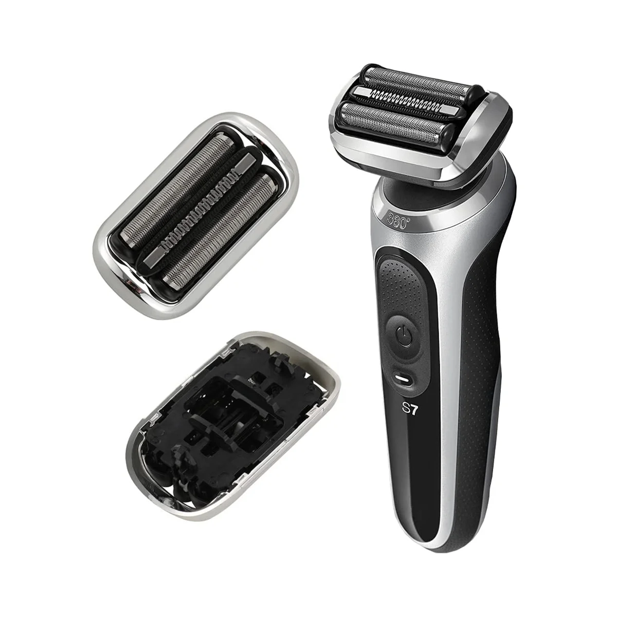 2PCS 73S Replacement Shaver Head for Braun Series 7 Electric Shaver Models 7020S, 7025S, 7085Cc,7071Cc Electric Shaver