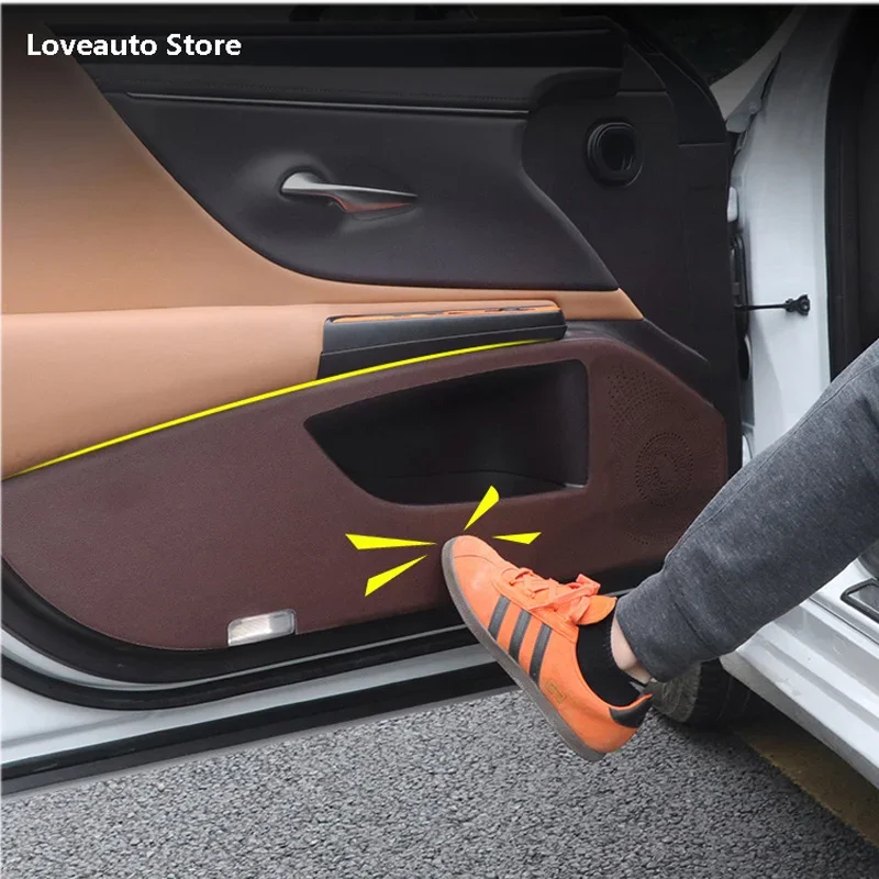 

Car Door Leather Protector Pad Co-pilot Anti-kick Anti-dirty Pad Mat Cover for Lexus ES200 ES260 ES300h 2018 2019 2020 2021