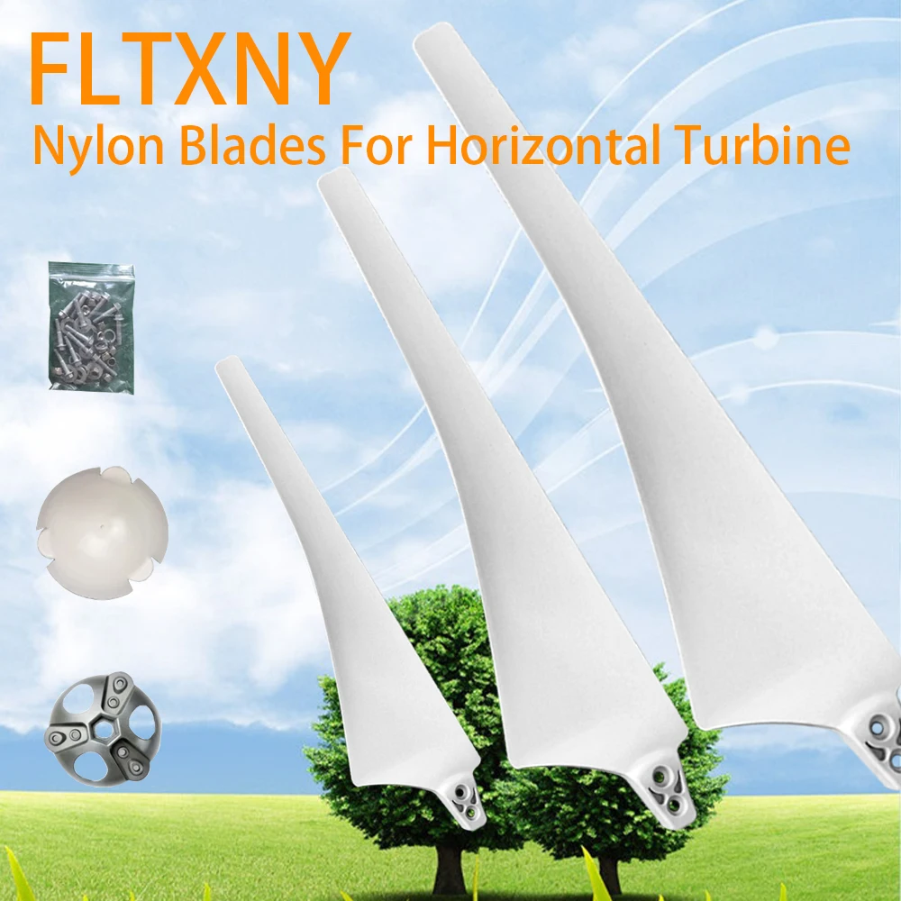 

FLTXNY New Arrival 530mm 550mm 580mm 630mm High Strength Nylon Blades For Horizontal Turbine 400W DIY For Wind Generator