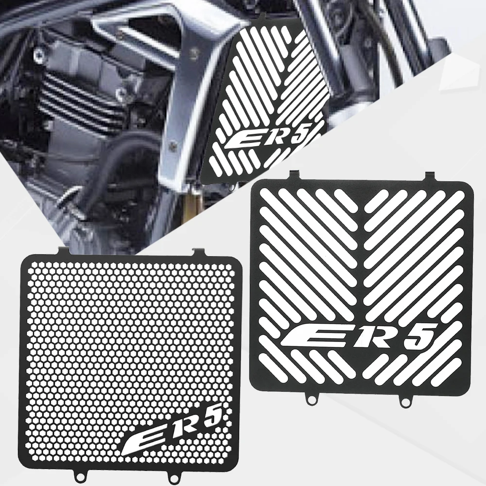 Motorcycle Radiator ER5 For Kawasaki ER-5 ER 5 Grille Guard Cover Protection Protector 1997~2006 2005 2004 2003 2002 2001 2000