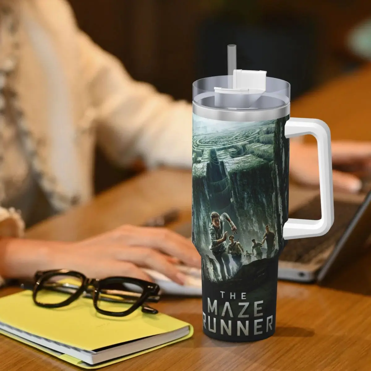 The Maze Runner Stainless Steel Tumbler Newt X Thomas Travel Thermal Cups With Straws Car Mugs Cold and Hot Water Bottle