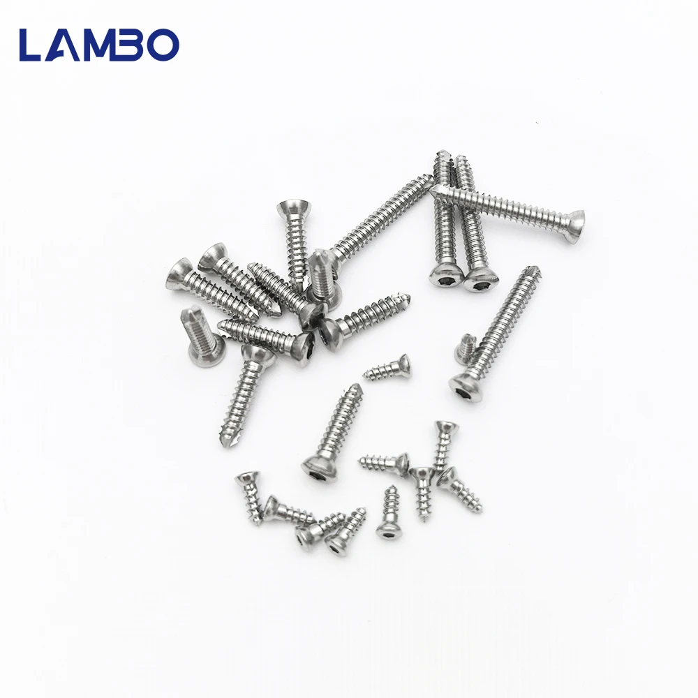 10개 수의학용 3.5mm SS 셀프 태핑 육각형 피질 나사 수의 정형외과 임플란트 수술기구 애완동물 제품