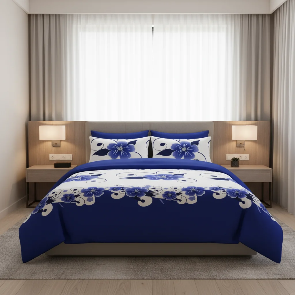 

Cozy 3-Pc Floral Duvet Set - Machine Washable, Skin-Friendly & Breathable for Christmas Comfort