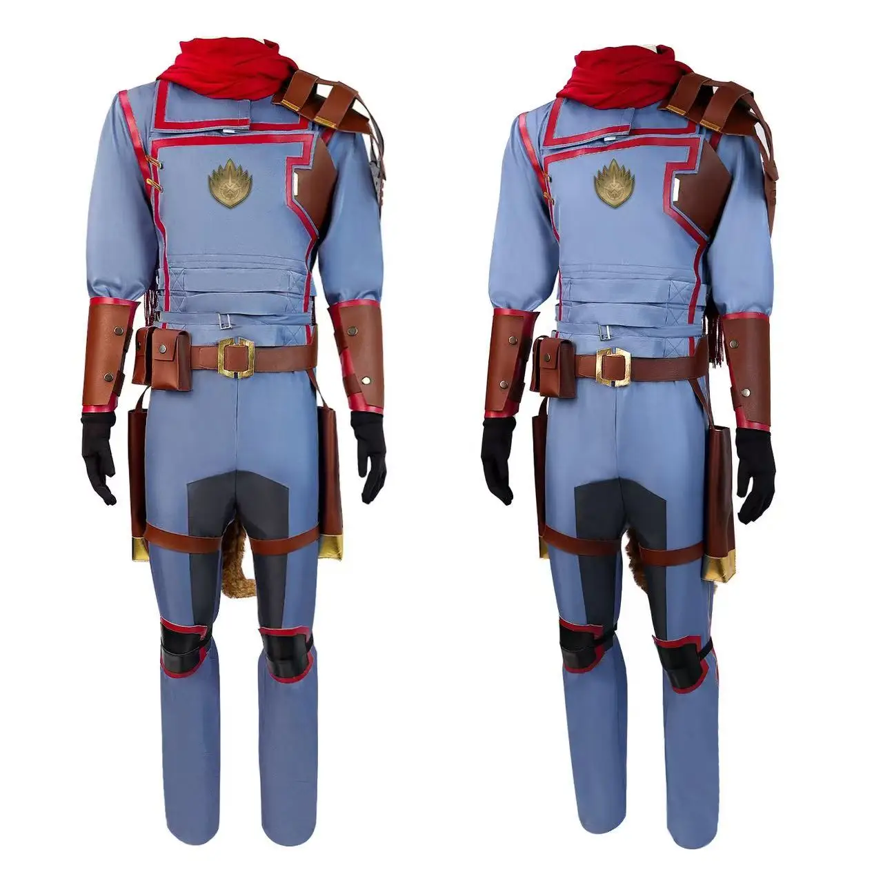

Raccoon Cosplay Costume Captain Anime Set with Tail for Halloween and Christmas