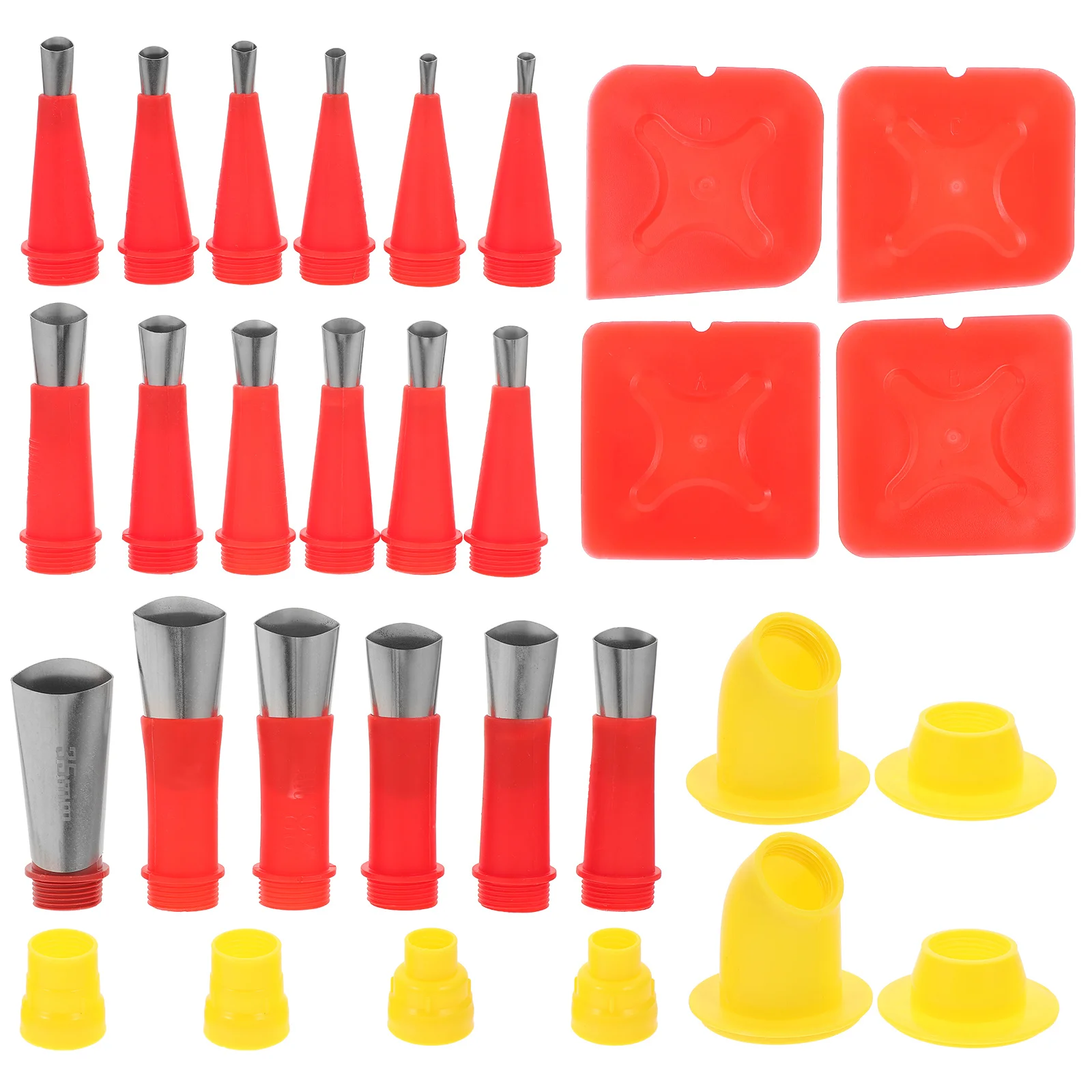 1 مجموعة 1 مجموعة السد فوهة عدة الفولاذ المقاوم للصدأ البلاستيك نصائح قابلة لإعادة الاستخدام Diy بها بنفسك إصلاح المنزل الجص السدادة قضيب أداة التشطيب #3