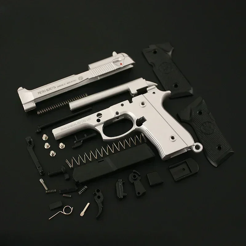 1:3 nuevo modelo Beta 92F aleación desmontable ensamblable juguete llavero colgante Metal Mini pistola bolsa decoración regalo para niños