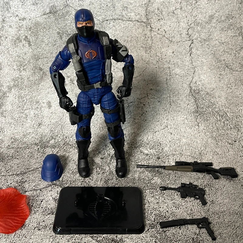 Genuino 20cm G.I. Joe serie clasificada Retro ojos de serpiente Cardback Cobra Trooper Enermy figura de acción juguete de modelos coleccionables regalo